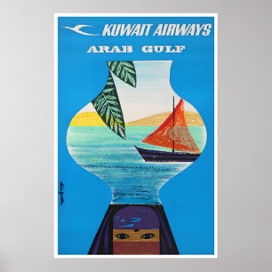 Affiche de voyage du golfe Persique Impression per