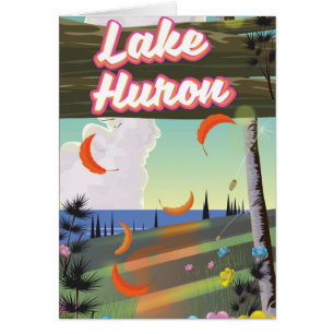 Affiche de voyage du lac Huron
