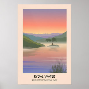 Affiche de voyage du lac Rydal Water Lake District