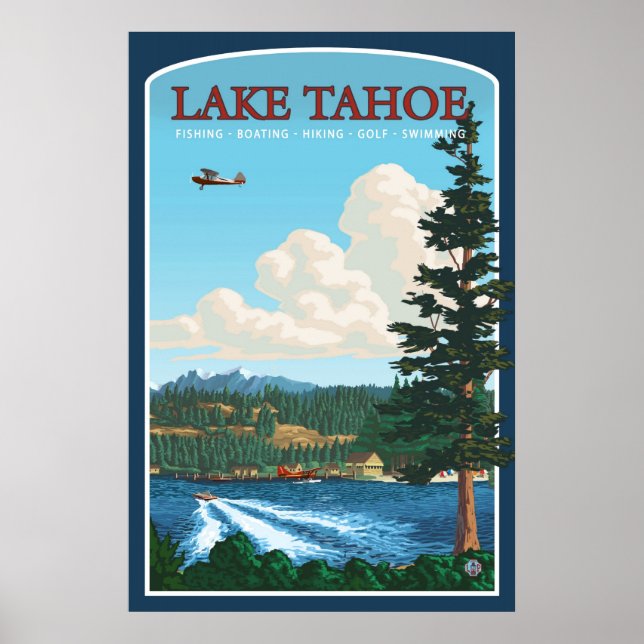 Affiche de voyage du lac Tahoe (Devant)