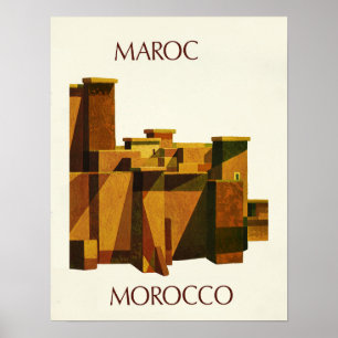 Affiche de voyage du Maroc