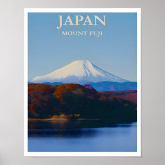 Affiche de voyage du Mont Fuji