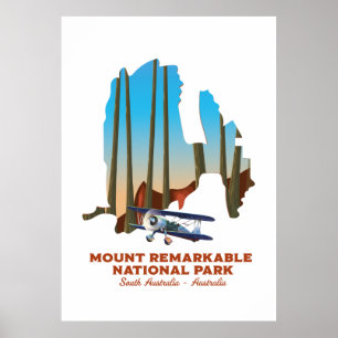 Affiche de voyage du Mont Remarkable en Australie 