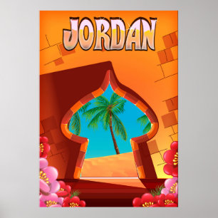 Affiche de voyage du Palais Jordanie
