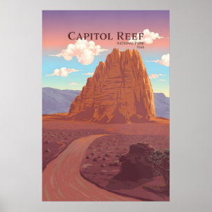 Affiche de voyage du parc national de Capitol Reef