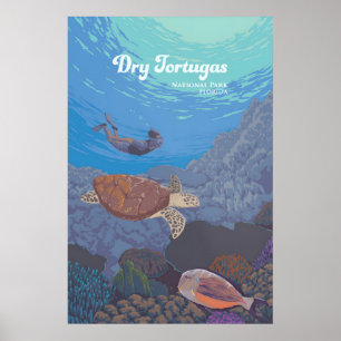Affiche de voyage du parc national de Dry Tortugas