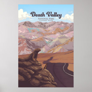 Affiche de voyage du parc national de la vallée de