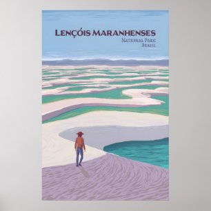 Affiche de voyage du Parc national de Lençóis Mara