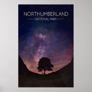 Affiche de voyage du parc national de Northumberla
