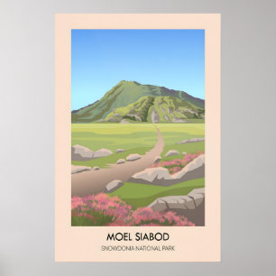 Affiche de voyage du parc national de Snowdonia Mo