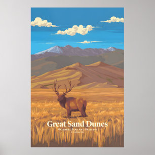 Affiche de voyage du Parc national des Great Sand