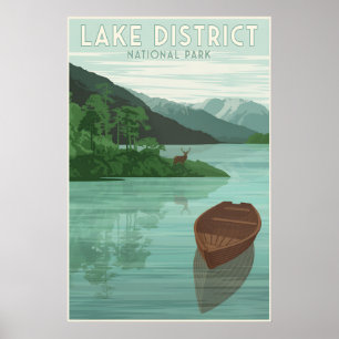 Affiche de voyage du Parc national du Lake Distric