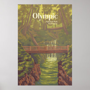 Affiche de voyage du parc national olympique