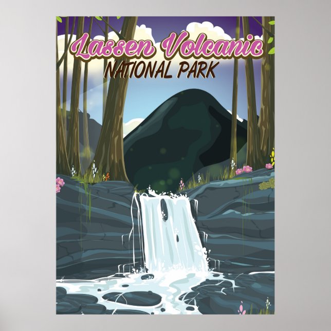 Affiche de voyage du Parc national volcanique de L (Devant)