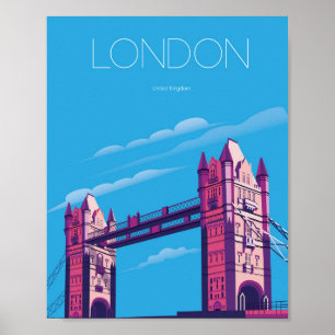 affiche de voyage du pont de Londres au mur