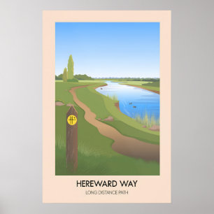 Affiche de voyage du sentier de randonnée Hereward