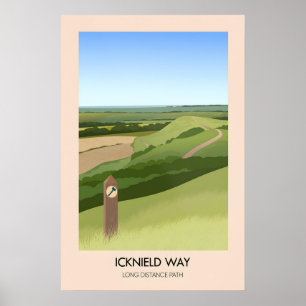 Affiche de voyage du sentier de randonnée Icknield