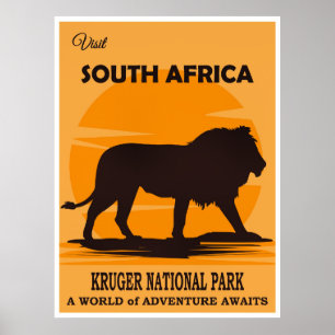 Affiche de voyage en Afrique du Sud