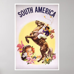 Affiche de voyage en Amérique du Sud Impression d'