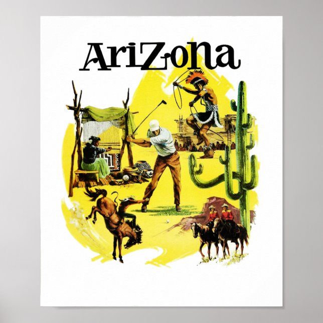 Affiche de voyage en Arizona (Devant)