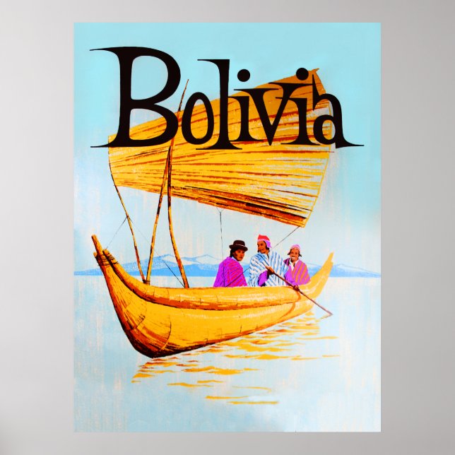 Affiche de voyage en Bolivie (Devant)