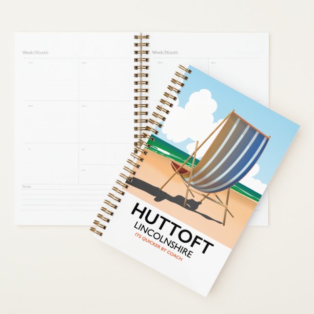 Affiche de voyage en bord de mer de Huttoft. (Devant avec enveloppe)