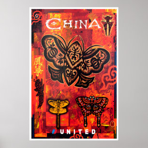 Affiche de voyage en Chine Art chinois Impression 