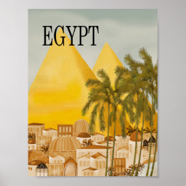 Affiche de voyage en Egypte