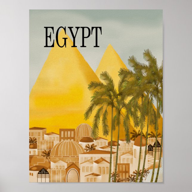 Affiche de voyage en Egypte (Devant)