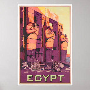 Affiche de voyage en Égypte Impression d'art égypt