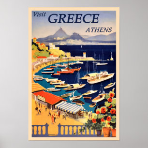 Affiche de voyage en Grèce