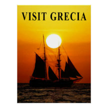 Affiche de voyage en Grèce