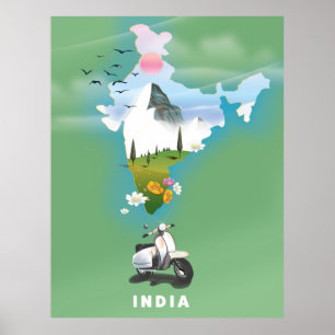 Affiche de voyage en Inde