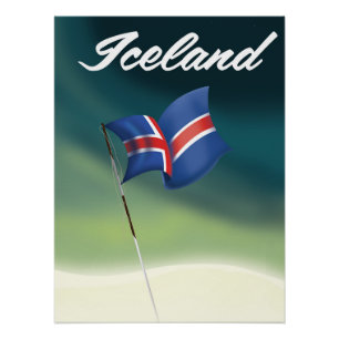 Affiche de voyage en Islande