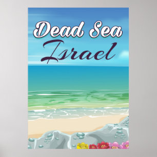 Affiche de voyage en Israël mer morte