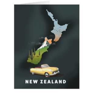Affiche de voyage en Nouvelle-Zélande