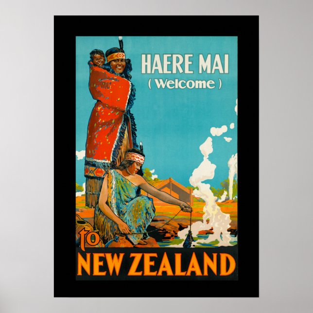 Affiche de voyage en Nouvelle-Zélande (Devant)