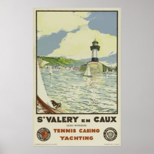 Affiche de voyage ferroviaire vintage française St