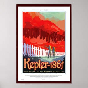 Affiche de voyage futuriste NASA Sci-Fi - Kepler 1