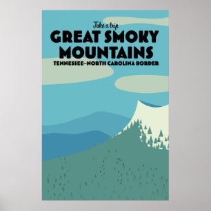 Affiche de voyage Great Smoky Mountains.