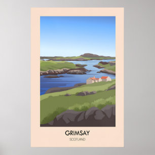 Affiche de voyage Grimsay Écosse