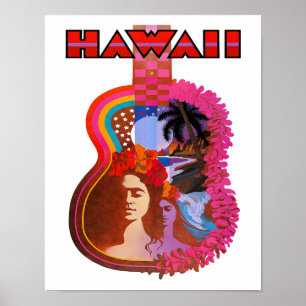 Affiche de voyage Hawaii