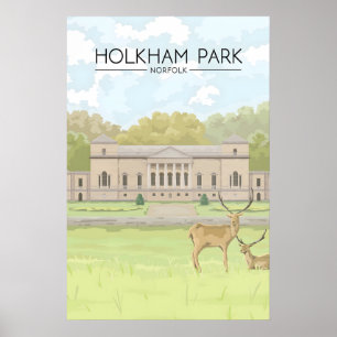 Affiche de voyage Holkham Park Norfolk
