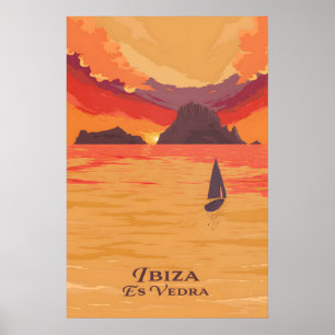 Affiche de voyage Ibiza Es Vedra
