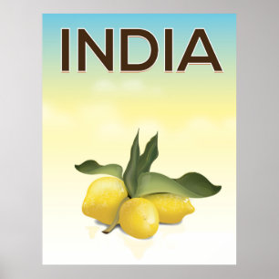 Affiche de voyage India Lemon