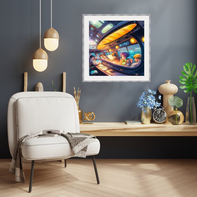 Affiche de voyage Interstellar (Interstellar travel poster.
Artist: Roger Smith)