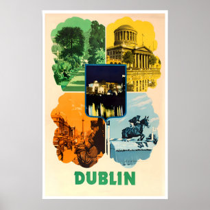 Affiche de voyage Irlande Art Dublin Impression Ir