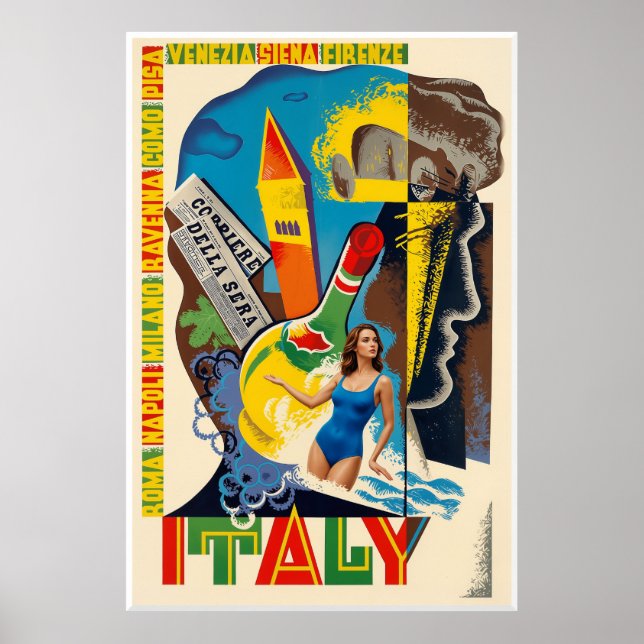 Affiche de voyage Italie (Devant)