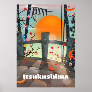 Affiche de voyage Itsukushima Japon