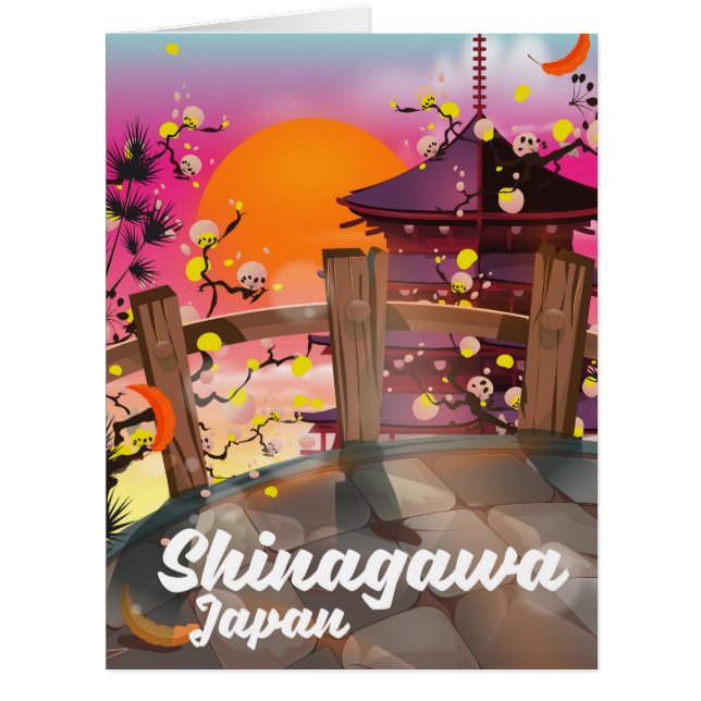 Affiche de voyage japonaise Shinagawa (Devant)